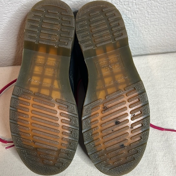 Dr. Martens Black Leather Combat Boots with Pink Laces – Women’s Size 7 - Picture 13 of 14